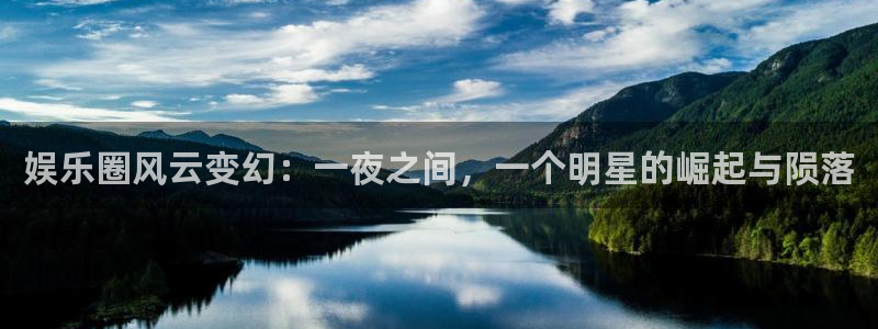 庄闲和游戏官网：娱乐圈风云变幻：一夜之间，一个明星的崛起与陨落